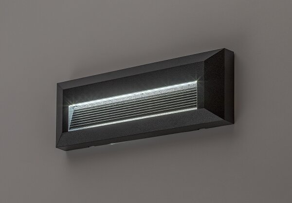 Rabalux 77189 - Lampă de perete LED pentru exterior KAVALA, 6W, 230V, IP65, neagră