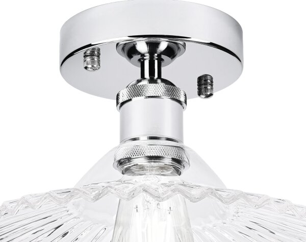 Lustră aplicată TRISH 1xE27/15W/230V crom lucios/transparent