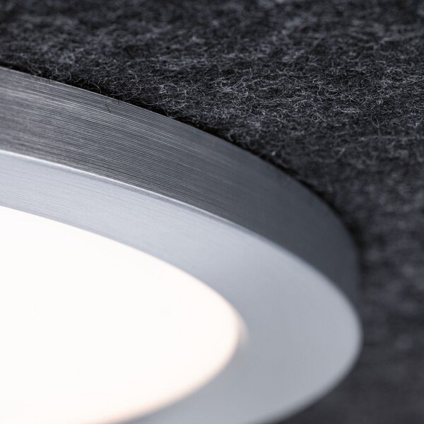 Paulmann Plafonieră cu LED Tulga, antracit, pâslă, 3 trepte de iluminare, reglabil, Negru, Camera de zi / sufragerie, Țesătură / Textil, Modern, Plafon rotund direct