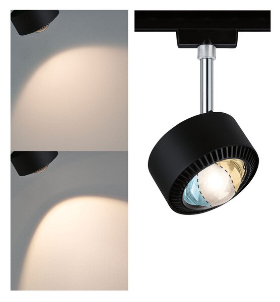 Paulmann URail Aldan Spot LED Aldan, negru mat, metal, CCT, Negru, Camera de zi / sufragerie, Metal, Modern