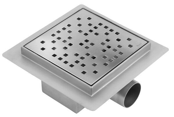 Rigola dus REA DOTS 150x150 Nickel Brush