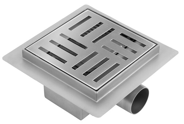 Rigola dus REA CROSS 150x150 Nickel Brush