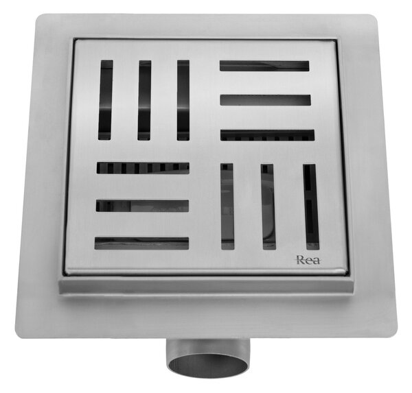 Rigola dus REA CROSS 150x150 Nickel Brush