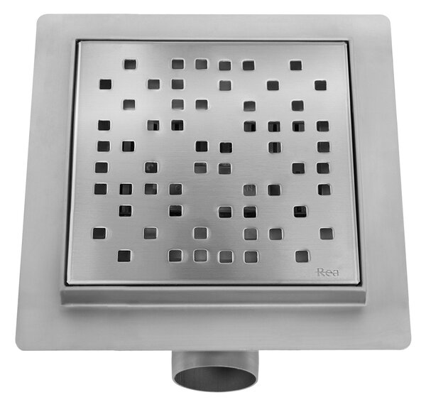 Rigola dus REA DOTS 150x150 Nickel Brush
