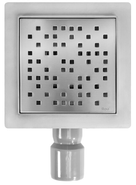 Rigola dus REA DOTS 150x150 Nickel Brush