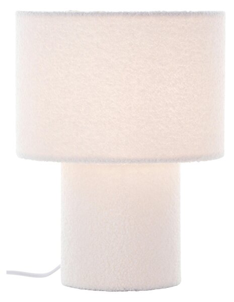 Brilliant Lampă de masă Teddy, alb, înălțime 30 cm, textil/metal, Alb, Camera de zi / sufragerie, Țesătură / Textil, Modern