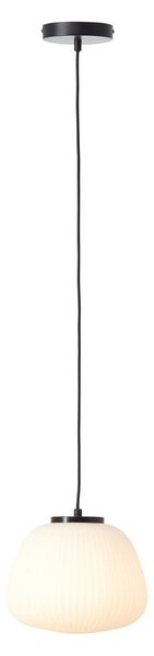 Brilliant Lampă suspendată Kaizen, Ø 25 cm, opal, sticlă, reglabil, Alb, Camera de zi / sufragerie, Sticlă
