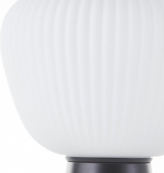 Brilliant Lampă de masă Kaizen, înălțime 25 cm, opal, sticlă, Alb, Camera de zi / sufragerie, Sticlă