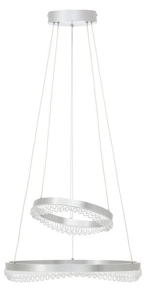 Brilliant Lampă suspendată Aurora LED, aluminiu, Ø 30 cm, CCT, reglabil, Metalic, Camera de zi / sufragerie, Aluminiu, Modern