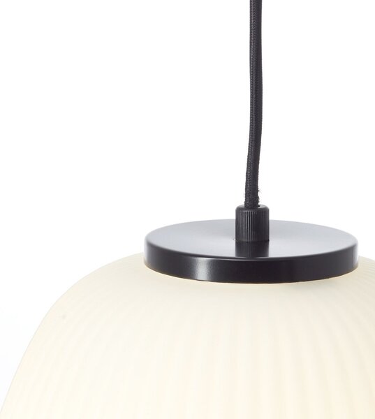 Brilliant Lampă suspendată Kaizen, Ø 25 cm, opal, sticlă, reglabil, Alb, Camera de zi / sufragerie, Sticlă