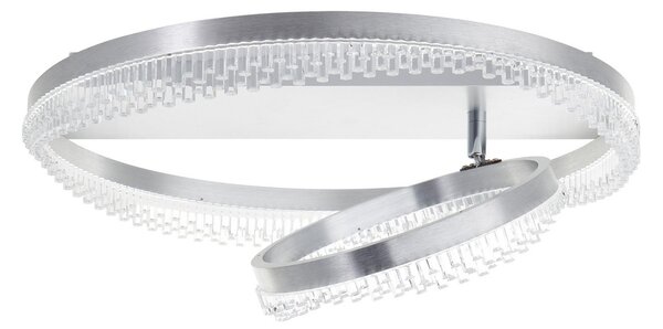 Brilliant Plafonieră cu LED Aurora, aluminiu, Ø 61 cm, CCT, reglabil, Metalic, Camera de zi / sufragerie, Aluminiu, Modern