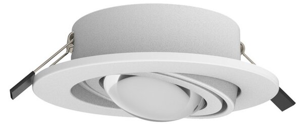 MEGATRON Spot de încastrat cu LED Planex Powerlens, 4,8 W, alb, Alb, Camera de zi / sufragerie, Metal, Plafon încastrat