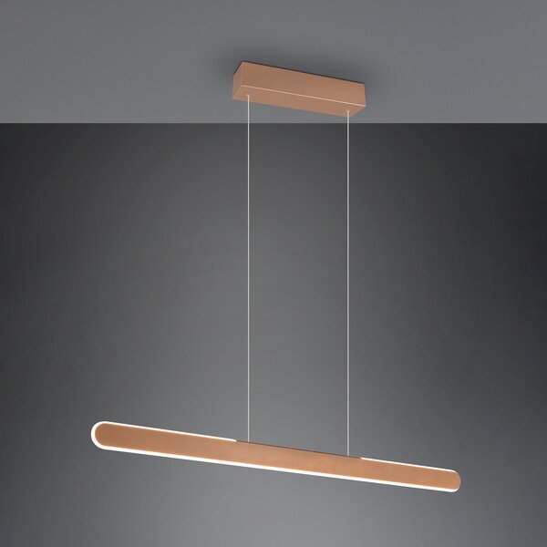 Trio Lighting Lampă suspendată Helios LED, cafea, reglabilă pe înălțime, dimabilă CCT, reglabil, Maro / Rugină, Camera de zi / sufragerie, Metal, Modern