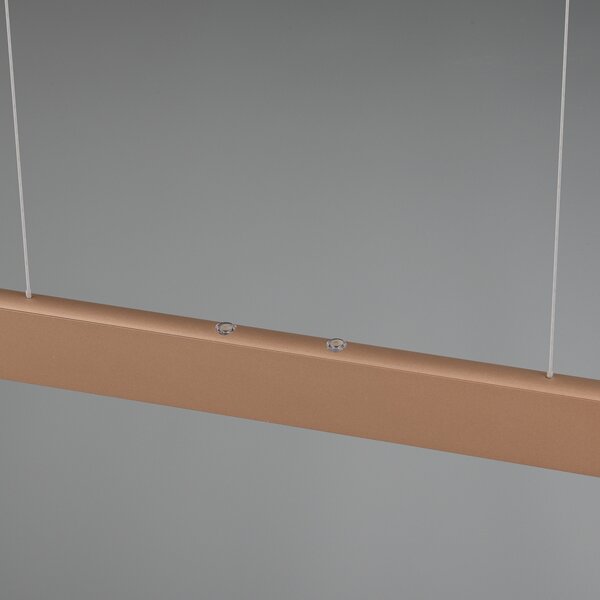 Trio Lighting Lampă suspendată Helios LED, cafea, reglabilă pe înălțime, dimabilă CCT, reglabil, Maro / Rugină, Camera de zi / sufragerie, Metal, Modern