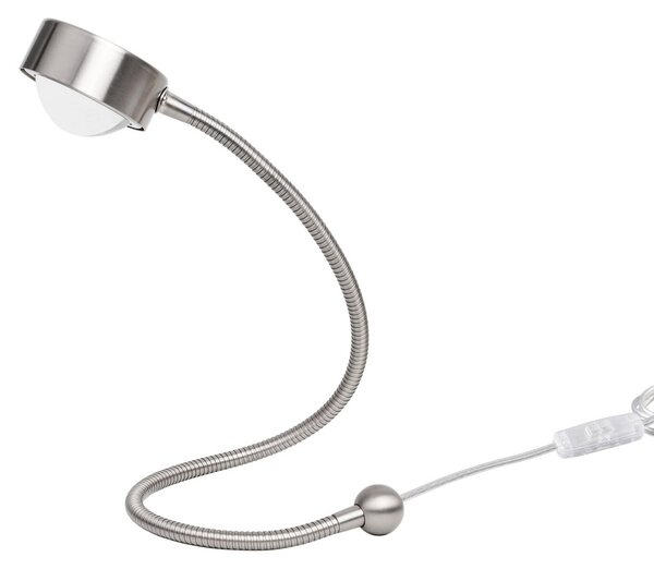 LIGHTME LightMe lampă de masă Powerlens Snake, culoare titan, braț flexibil, Gri, Studiu / Birou, Metal, Modern