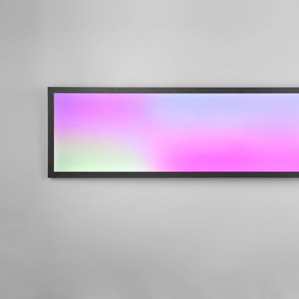 Reality Leuchten Plafonieră cu LED-uri Beta, lungime 119 cm, negru, RGBW, CCT, reglabil, Negru, Camera de zi / sufragerie, Metal, Modern