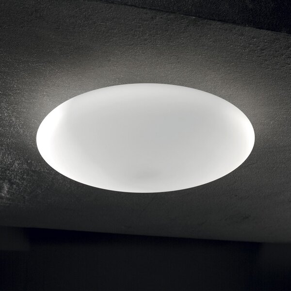 Ideallux Plafonieră Ideal Lux Smarties, sticlă opală, Ø 60 cm, reglabil, Alb, Camera de zi / sufragerie, Sticlă, Modern