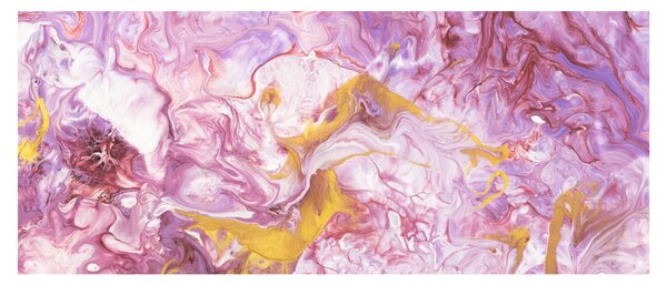 Tablou - Abstract roz (120x50 cm)