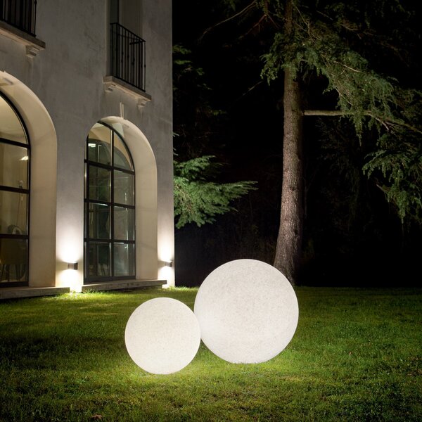 IDEAL LUX Ideal Lux Doris, lumină de sol, albă, din plastic, Ø 78 cm, Alb, Plastic, Modern, Spot de exterior / vârf de pământ