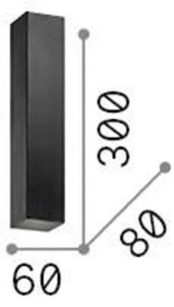 IDEAL LUX Ideal Lux lampă de perete Sky metal auriu înălțime 30 cm sus/jos, Auriu / Alamă, Camera de zi / sufragerie, Metal, Modern, Priză de perete sus / jos