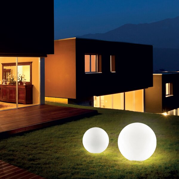 IDEAL LUX Ideal Lux Sole Lumină de sol Sole, alb, plastic, Ø 30 cm, Alb, Plastic, Modern, Spot de exterior / vârf de pământ
