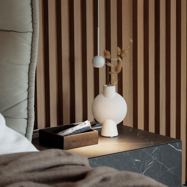 IDEAL LUX Ideal Lux Archimede Sfera LED suspendat, alb, metal, Alb, Camera de zi / sufragerie, Metal, Modern, glob