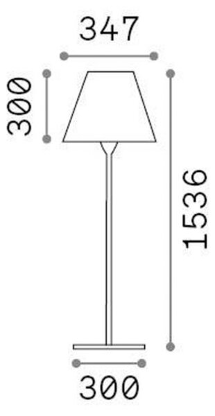 IDEAL LUX Ideal Lux Arcadia lampă de podea pentru exterior, antracit, înălțime 154 cm, Negru, Metal, Modern