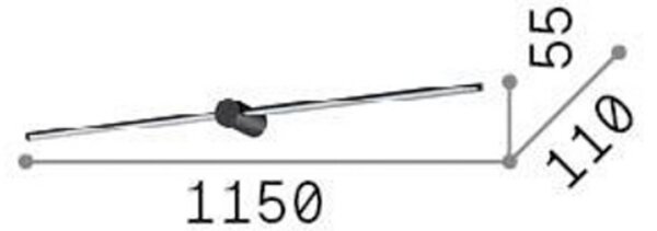 IDEAL LUX Aplică de perete LED Ideal Lux Filo, alb, lățime 115 cm, metal, Alb, Camera de zi / sufragerie, Metal, Modern, Perete rotund