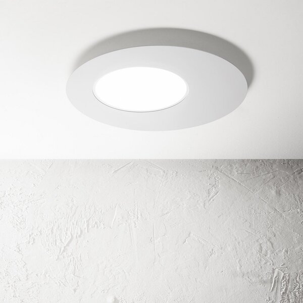 IDEAL LUX Ideal Lux Plafonieră cu LED Iride, alb, Ø 50 cm, metal, Alb, Camera de zi / sufragerie, Metal, Modern