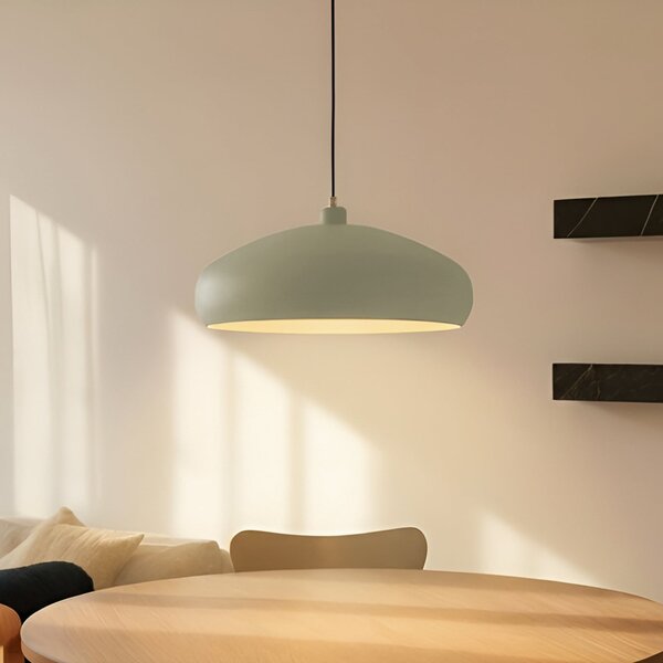 Lindby lampă suspendată Elover, verde deschis, Ø 45 cm, fier, reglabil, Verde, Camera de zi / sufragerie, Metal, Modern