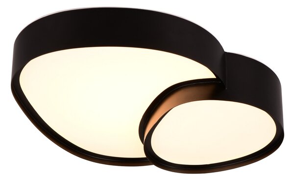 Trio Lighting Plafonieră cu LED Rise, negru, 43 x 36 cm, CCT, reglabilă, reglabil, Negru, Camera de zi / sufragerie, Metal, Modern