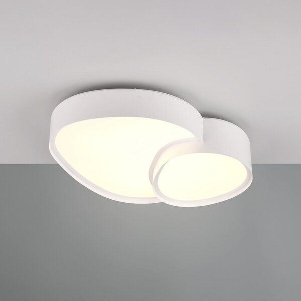 Trio Lighting Plafonieră cu LED Rise, alb, 43 x 36 cm, CCT, dimabilizabilă, reglabil, Alb, Camera de zi / sufragerie, Metal, Modern