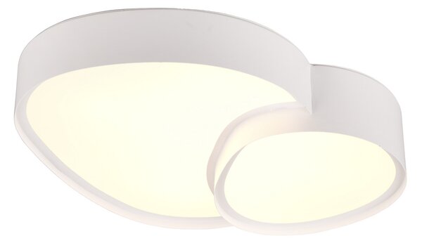Trio Lighting Plafonieră cu LED Rise, alb, 43 x 36 cm, CCT, dimabilizabilă, reglabil, Alb, Camera de zi / sufragerie, Metal, Modern