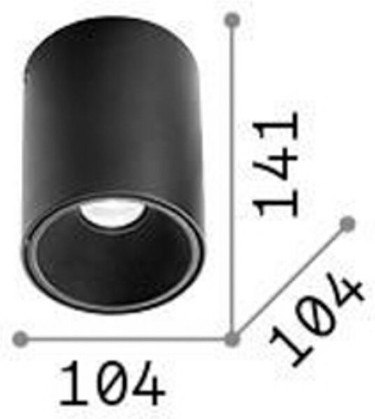 IDEAL LUX Ideal Lux LED downlight Nitro Round alb înălțime 14,2 cm metal, Alb, Camera de zi / sufragerie, Aluminiu, Modern
