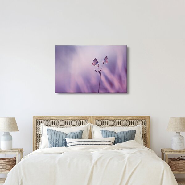 Tablou - Fluturi mov (90x60 cm)