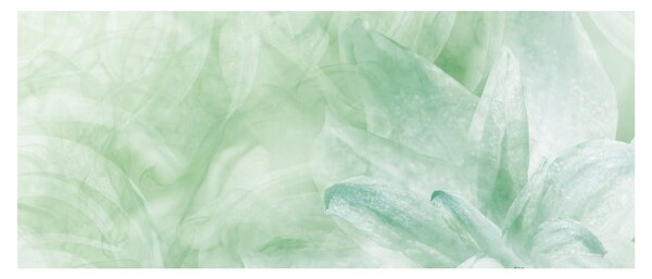 Tablou - Floare verde (120x50 cm)