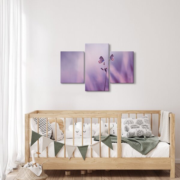 Tablou - Fluturi mov (90x60 cm)