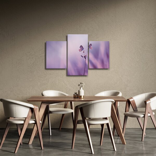 Tablou - Fluturi mov (90x60 cm)