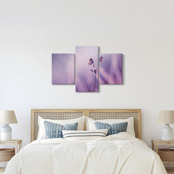 Tablou - Fluturi mov (90x60 cm)