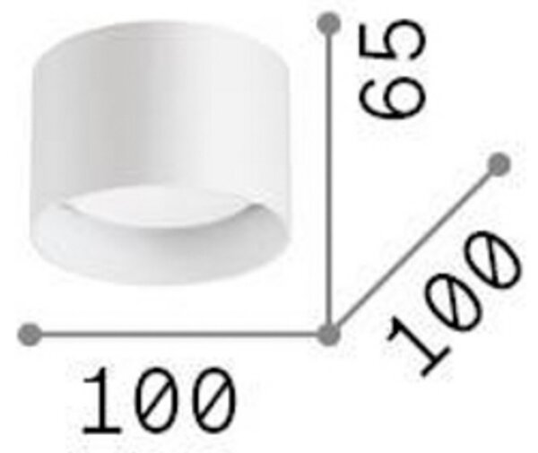 IDEAL LUX Ideal Lux Downlight Spike rotund, culoare cupru, aluminiu, Ø 10 cm, Cupru, Camera de zi / sufragerie, Metal, Modern