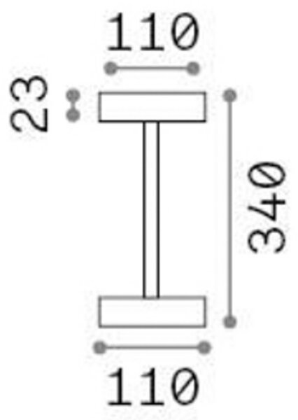 IDEAL LUX Ideal Lux LED lampă de masă reîncărcabilă pentru exterior Toffee alb,, Alb, Camera de zi / sufragerie, Metal, Modern