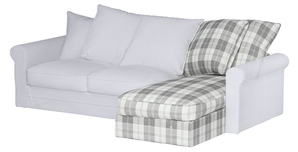 Grönlid chaise longue capac secțional culoare gri Țesătură împletitură, cu model