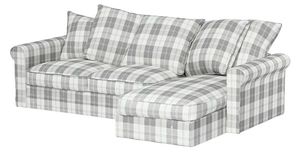 Grönlid chaise longue capac secțional culoare gri Țesătură împletitură, cu model