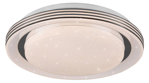 Reality Leuchten Plafonieră cu LED Atria, Ø 27 cm, alb, plastic, CCT, reglabil, Alb, Camera de zi / sufragerie, Plastic, Modern