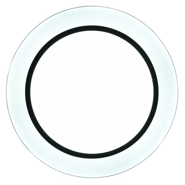 Reality Leuchten Plafonieră cu LED Atria, Ø 38 cm, negru, plastic, CCT, reglabil, Negru, Camera de zi / sufragerie, Plastic, Modern