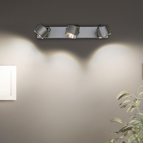 LEDVANCE Spot de plafon cu LED-uri Jupiter, 3.000 K, trei lămpi, Metalic, Camera de zi / sufragerie, Metal, Modern