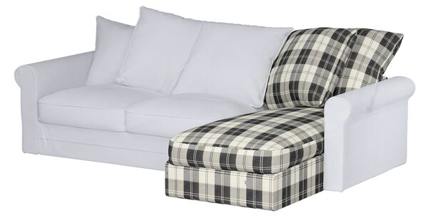 Grönlid chaise longue capac secțional culoare negru Țesătură împletitură, cu model