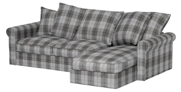 Grönlid chaise longue capac secțional culoare gri Țesătură împletitură, cu model