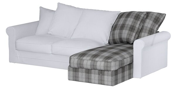 Grönlid chaise longue capac secțional culoare gri Țesătură împletitură, cu model