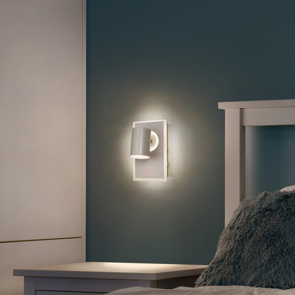 LEDVANCE Mars LED Spot de perete cu LED-uri, 2 lumini, 1 spot, alb, Alb, Camera de zi / sufragerie, Metal, Perete unghiular